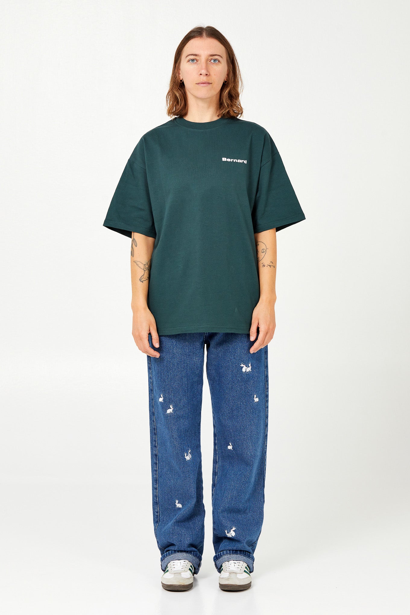 Camiseta Oversize - Verde Oscuro