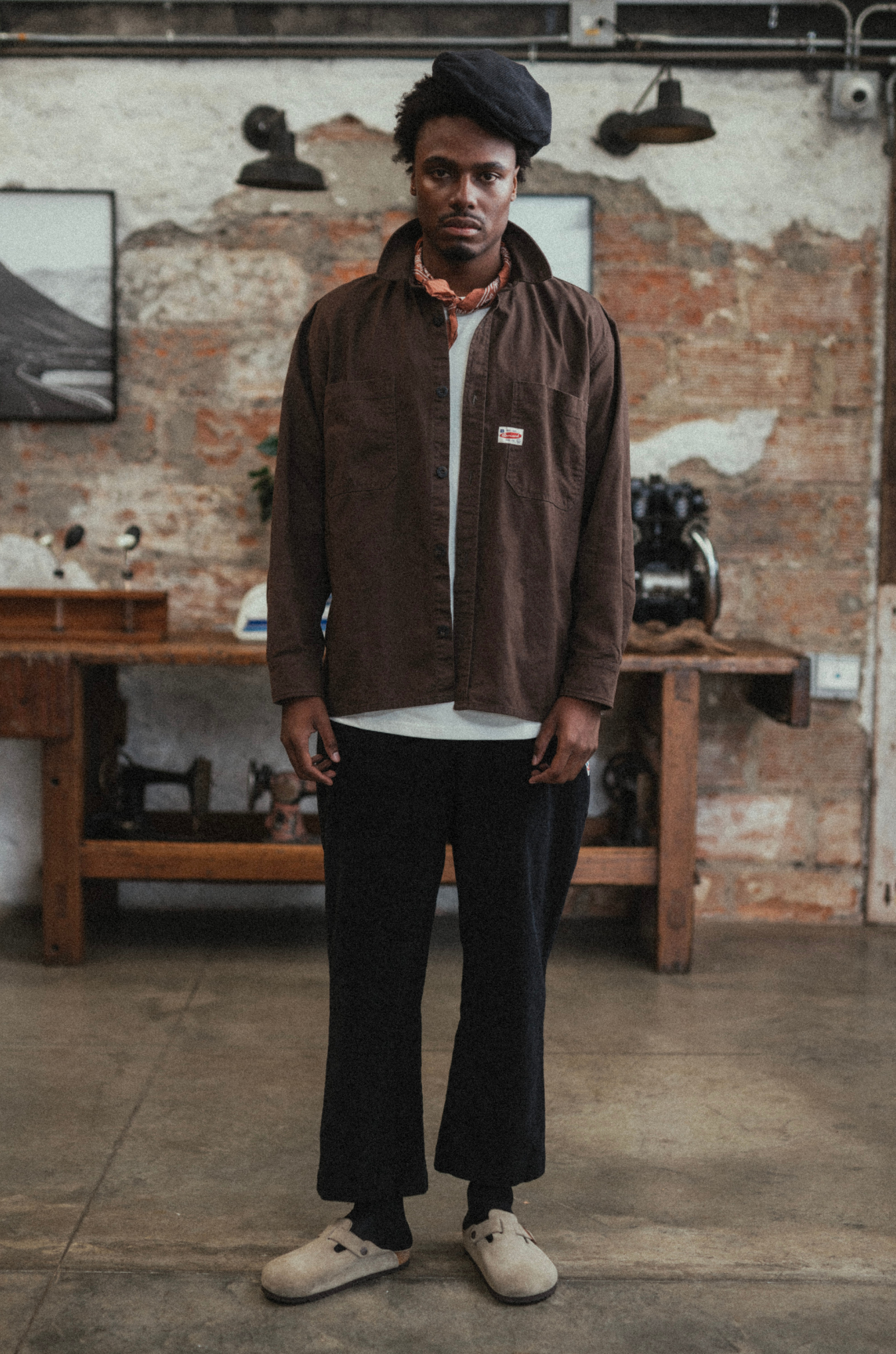 Camisa Dustin Drill Overshirt - Cafe