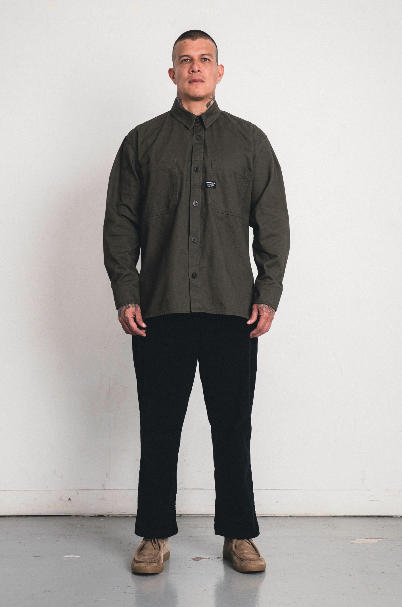 Camisa Dustin Drill Overshirt - Olive