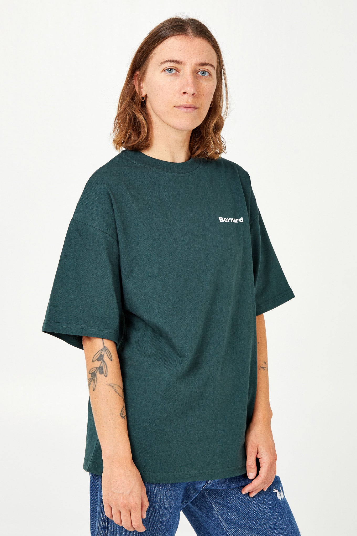 Camiseta Oversize - Verde Oscuro