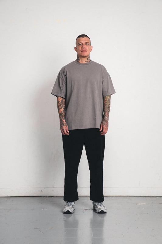 Camiseta Oversize Sin Logo - Gris
