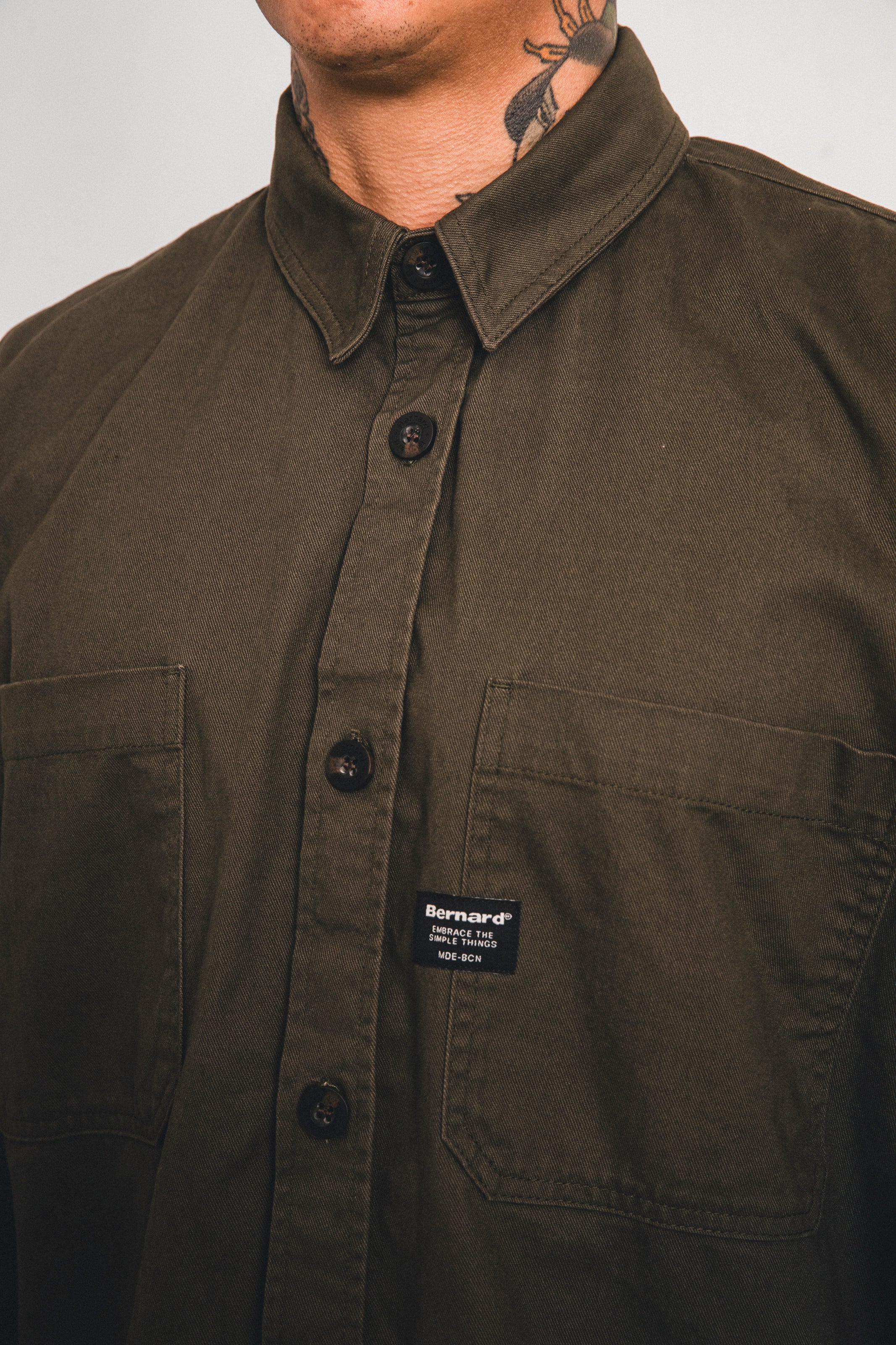 Camisa Dustin Drill Overshirt - Olive