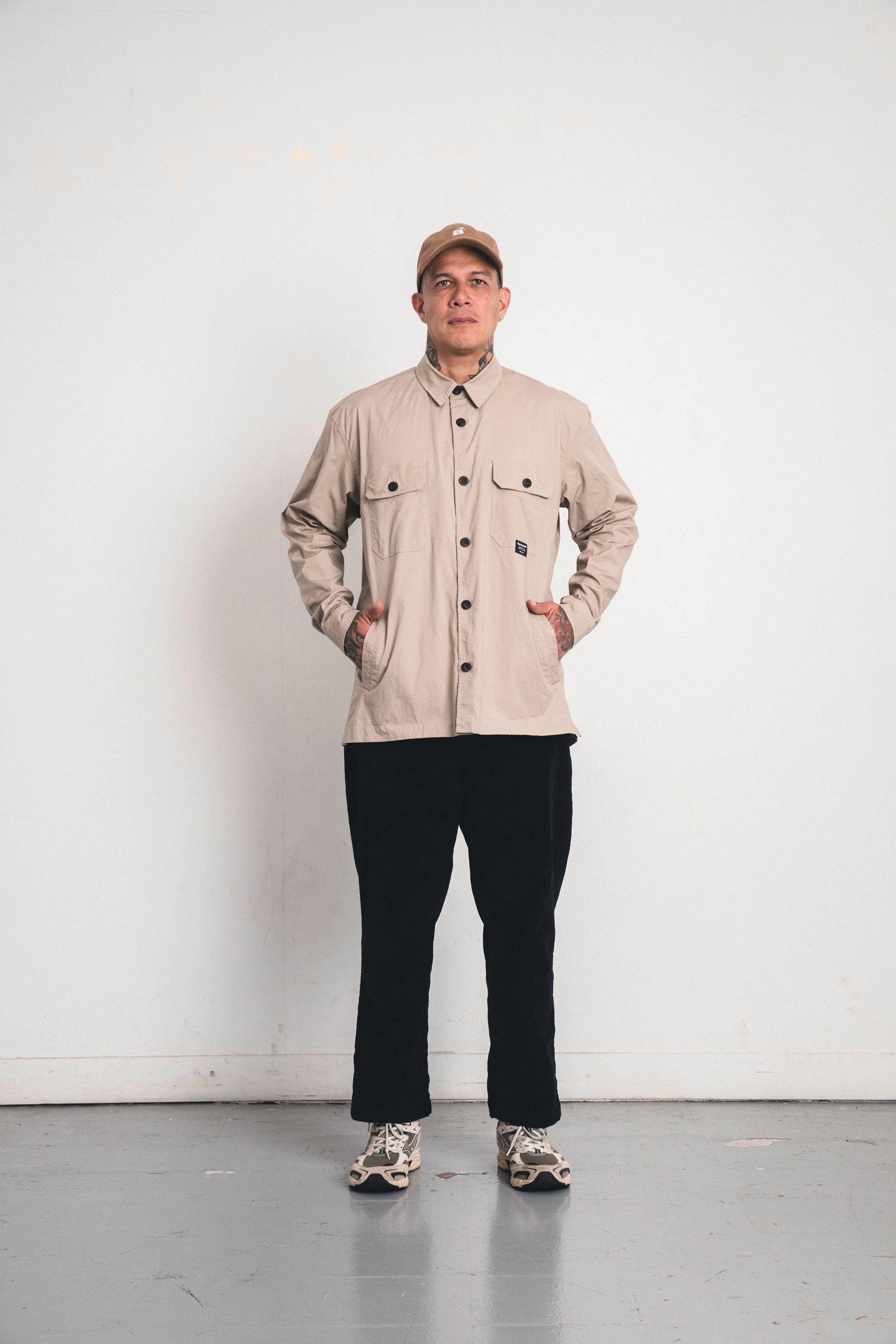 Camisa cortavientos Camden - Stone