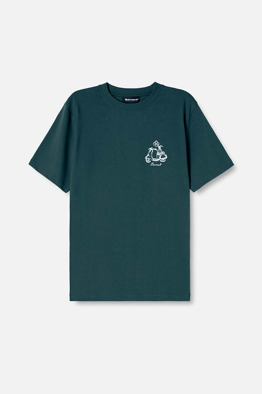 Camiseta Regular Vespa - Verde Oscuro