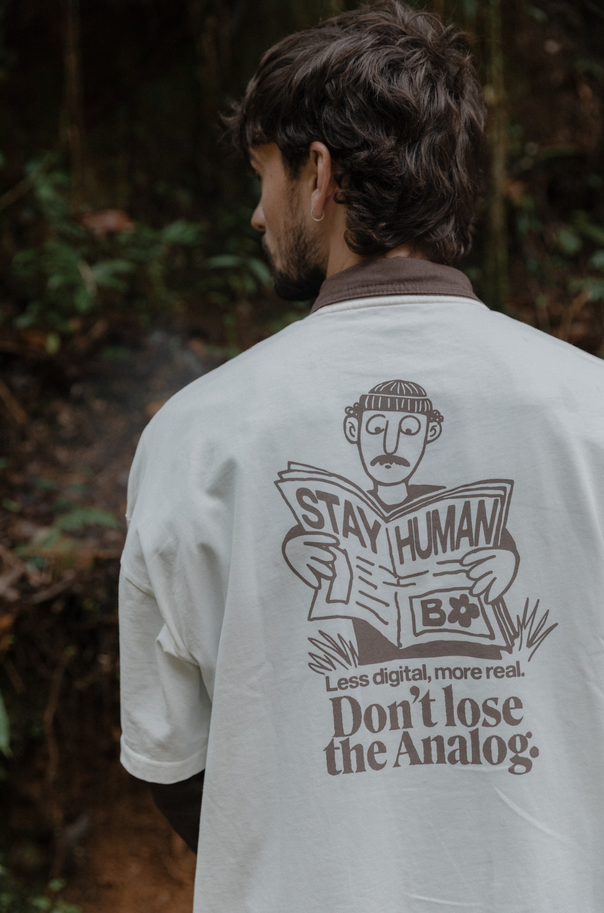 Camiseta Oversize Dont Loose Analog - Cruda