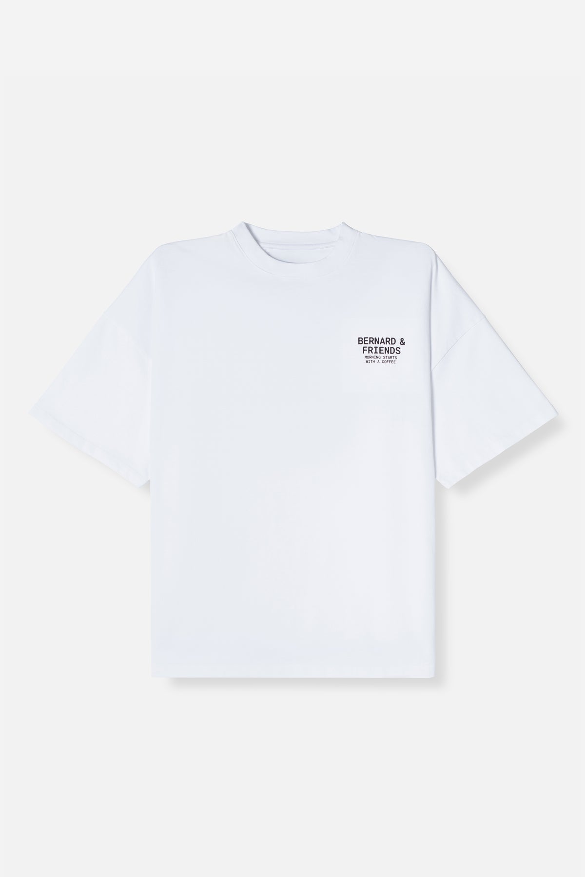 Camiseta Boxy Coffee & Flower - White